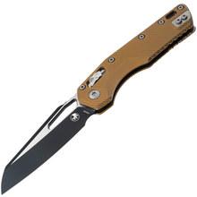 Microtech MSI S/E BLACK STANDARD FLUTED ALUMINUM TAN 210-1FLTA - KNIFESTOCK