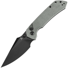 Tenable Knives Fenrir Blackwash 14C28N, Grön Micarta T1034F5 - KNIFESTOCK