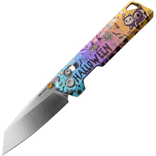 Vosteed Parallel S35VN Satin ,Halloween Spooky Purr Titanium - KNIFESTOCK