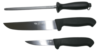 Morakniv Butcher Stainless Kit Černý 2 Nože + Ocílka 12669 - KNIFESTOCK