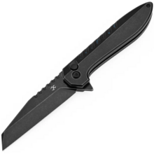 Kansept Kosame Blackwash 154CM,Blackwash Ti with Blue CF Inlay T1093F2 - KNIFESTOCK