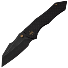 WE High-Fin XL Gavko Knives avec manche en titane noir à motif diamantéBlack Stonewash - KNIFESTOCK