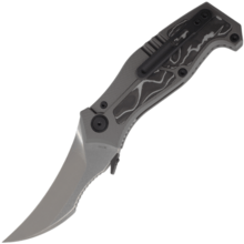 DC BLADES VENDETTA Stonewashed, Silver Foil, Carbon Fiber Inlay - KNIFESTOCK