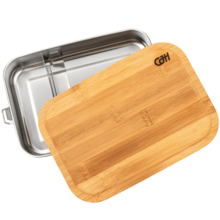 CJH Edelstahl Lunch Box L, Bambus-Deckel ART000069 - KNIFESTOCK