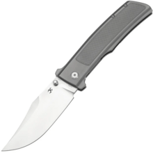 Kansept knives Bison Satin CPM S35VN Plain Titanium with Frag Pattern K1108A1 - KNIFESTOCK