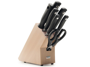 WÜSTHOF GRAND PRIX II set van 7 messen + lichte blok (beuken) - KNIFESTOCK