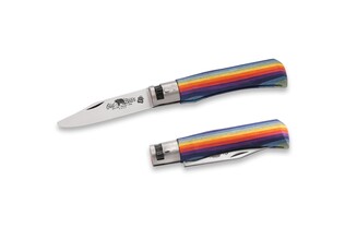 OLD BEAR® YOUNG - STAINLESS STEEL, RAINBOW LAMINATED HANDLE S 9357/17_MAK - KNIFESTOCK
