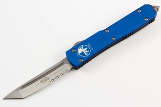 MICROTECH Ultratech T/E Stonewash P/S LEO avec Noir/Bleu 123-11LEO - KNIFESTOCK