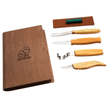 Beavercraft Spoon and Kuksa Carving Professional Set in gift book-box S43 book - KNIFESTOCK