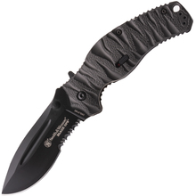 Smith and Wesson Black Ops 4 M.A.G.I.C. Assist Liner Lock Zwart 4034 Roestvrij Staal met 40% Kartelr - KNIFESTOCK