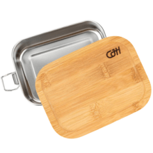 CJH Edelstahl Lunch Box S, Bambus-Deckel ART000067 - KNIFESTOCK