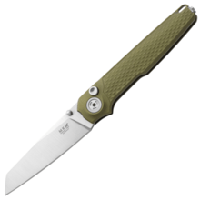MKM MIURA – CPM Magnacut SW bld - SOLID Green Alu hdl, BUTTON LOCK - REV. S/S CLIP MK MI-AG - KNIFESTOCK
