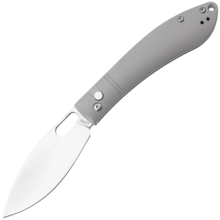 CJRB Sasaya Titan Gray, Satin S35VN, Milled Titanium J1959G-GY - KNIFESTOCK