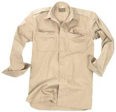 Chemise à manches longues tropicale Mil-Tec KHAKI S - KNIFESTOCK