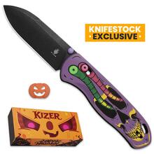 Kizer Drop Bear - Worm Skull, KNFS Exclusive, Limited Edition 200pcs, Nitro-V, Black Stonewash, G10 - KNIFESTOCK
