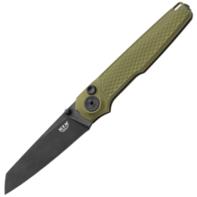 MKM MIURA – CPM Magnacut DSW bld - SOLID Green Alu hdl, BUTTON LOCK - REV. S/S CLIP MK MI-AGB - KNIFESTOCK
