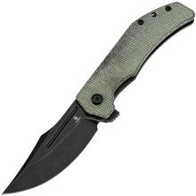 Tenable Knives Orion Blackwash 14C28N, Grön Micarta - KNIFESTOCK