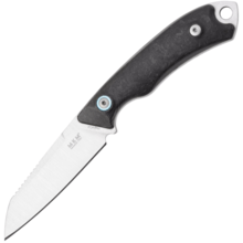 MKM POCKET TANGO 2 – MAGNACUT LAMBSF. Satin Fixed bld, MARBLE CARBON FIBER hdl, - KNIFESTOCK