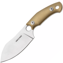 Giant Mouse GMF1-XL Alamă Milled / Lamă Satin Elmax / Teacă din Piele Burgundă - KNIFESTOCK
