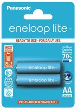 Panasonic Eneloop Lite R6/AA 950mAh 2pz BK-3LCCE/2BE - KNIFESTOCK