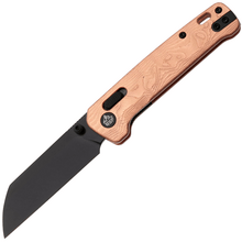 QPS Penguin Glyde 14C28N, nero, Manico: G10 con lamina di rame QS130GL-F2 - KNIFESTOCK
