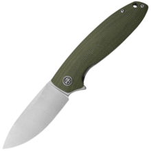 Petrified Fish PFB01 Terra Stonewashed D2 Green Micarta PFB01GRMW - KNIFESTOCK