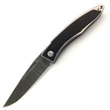 Chris Reeve Mnandi Inlay Bog Oak Damascus Basketweave Drop Point MNA-1002 - KNIFESTOCK