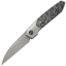 WE Knife Brr15 Gray Titanium Handle With Aluminum Foil Carbon Fiber InlayStonewashed Bohler M390 - KNIFESTOCK