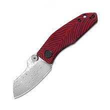 KUBEY Monsterdog Couteau Pliant Liner Lock Manche G10 Rouge/Noir KU337G - KNIFESTOCK