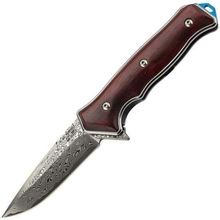 Couteau pliant Herbertz lame Damas, bois de Santos 594212 - KNIFESTOCK