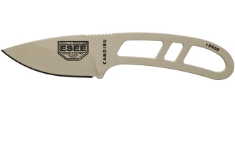 ESEE Candiru Dark Earth CAN-DE couteau de cou avec étui noir + clip de ceinture CAN-DT-E-CS - KNIFESTOCK