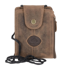 GreenBurry Leather belt bag/neck pouch "Vintage" - KNIFESTOCK