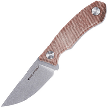 Real Steel Receptor, Stonewash 14C28N, Natural Micarta RE-3552NM - KNIFESTOCK