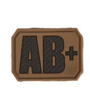 Mil-Tec PATCH 3D BLOOD AB POSITIV dark coyot 16831519 - KNIFESTOCK