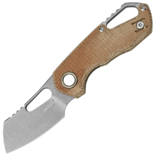 MKM ISONZO M390 Natural canvas micarta BÖHLER M390 MK FX03M-2NC - KNIFESTOCK