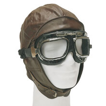 Mil-Tec FLIEGER LEDERHAUBE pilotenmuts M 12425009-903 bruin - KNIFESTOCK