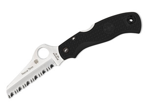 Spyderco Rescue 79mm Lightweight Black C45SBK - KNIFESTOCK