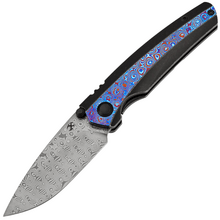 Kansept Raven Damascus,Blackwash Ti,Timascus K2109A4 - KNIFESTOCK