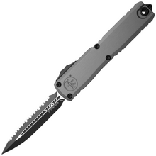 Microtech ULTRATECH GEN III ZBP D/E BLACK FULL SERRATE NATURAL CLEAR 1122-3NC - KNIFESTOCK