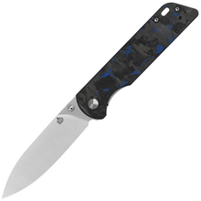 QSP Parrot V2,Satin D2, Blue Shredded CF G10 QS102-H V2 - KNIFESTOCK