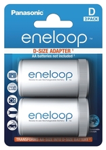 Adattatore per batterie Panasonic Eneloop R6 AA a R20 2 pezzi BQ-BS1E/2E - KNIFESTOCK