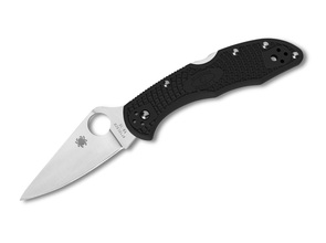 Spyderco DELICA 4 LIGHTWEIGHT FLAT BLACK 01SP760 - KNIFESTOCK