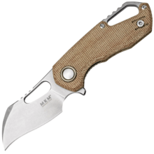 MKM ISONZO M390 Natural canvas micarta BÖHLER M390 MK FX03M-1NC - KNIFESTOCK