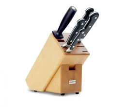 WUSTHOF sada CLASSIC 6ks, blok, ocielka a kuchynské nože, svetlý - KNIFESTOCK