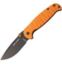 Real Steel H6 drážkovaný oranžový, černá čepel 7782 - KNIFESTOCK