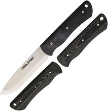 Real Steel Bushcraft individual + mânere G10 negru/verde 3714 - KNIFESTOCK