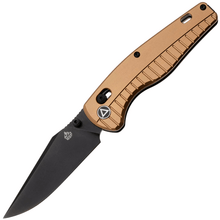 QPS Reptile 14C28N, nero, Manico: Alluminio champagne QS165-A2 - KNIFESTOCK