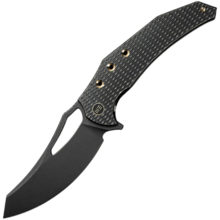 WE Knife Epaulette Diamond Patterned Black Titanium HandleBlack Stonewashed Bohler M390 Blade - KNIFESTOCK