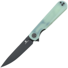 Bestechman FLICK-Black PVD-D2-G10-Jade BMK13E - KNIFESTOCK