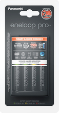 Panasonic Eneloop Oplader BQ-CC55 + 4 x R6/AA Eneloop PRO 2500mAh BK-3HCDE K-KJ55HCD40E - KNIFESTOCK